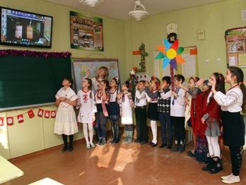 Мелитопольские школьники читали стихи по телемосту со Львовом