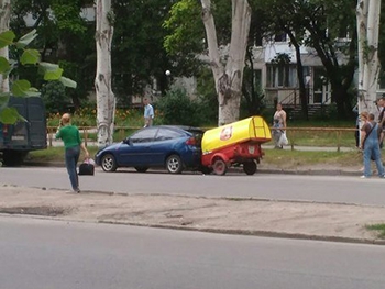 В Запорожье произошло странное ДТП фото