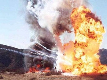 В Сеть попало видео взрыва на полигоне на Запорожье  фото