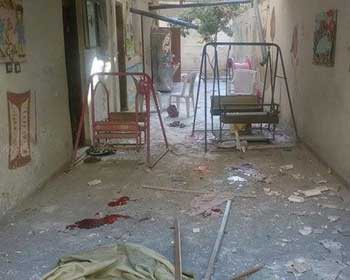 В результате ракетного удара по школе в Дамаске погибли дети Видеорепортаж фото