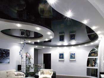 Монтаж натяжных потолков ПВХ фото