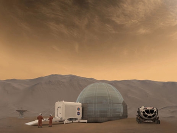 На Марсе будут строить дома из льда: НАСА фото