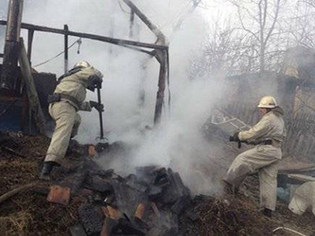 В Семеновке сгорела теплица фото