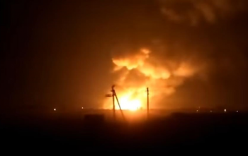 На Харьковщине взрывы на складе боеприпасов фото
