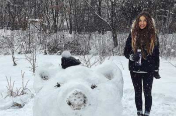 Снежный пятак года создали в Мелитополе  фото