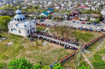 В Мелитополе празднование Пасхи показали с высоты  фото