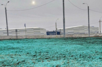 В российском городе перед приездом Путина покрасили землю: фотофакт  фото