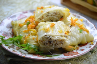 Рецепт дня: постные голубцы с грибами и морковью фото