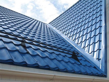 Кровля из металлочерепицы фото