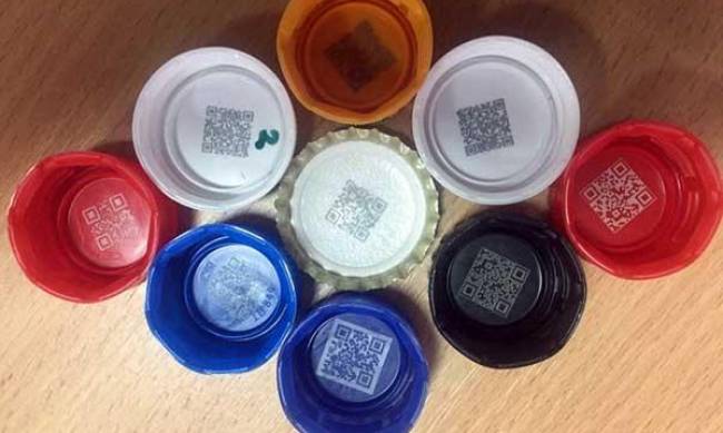 Нанесение маркировки на крышки для бутылок фото