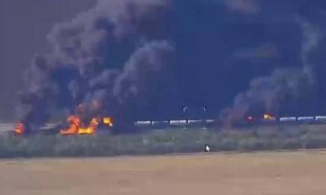 Сили оборони підтвердили знищення російського ешелону з пальним на Запоріжжі фото