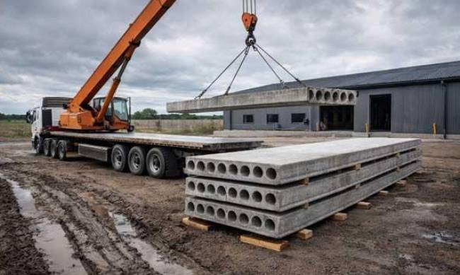 Доставка та розвантаження плит перекриття: що варто знати фото